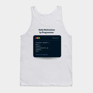 Motivations by Programmer | Funny Programming Tank Top